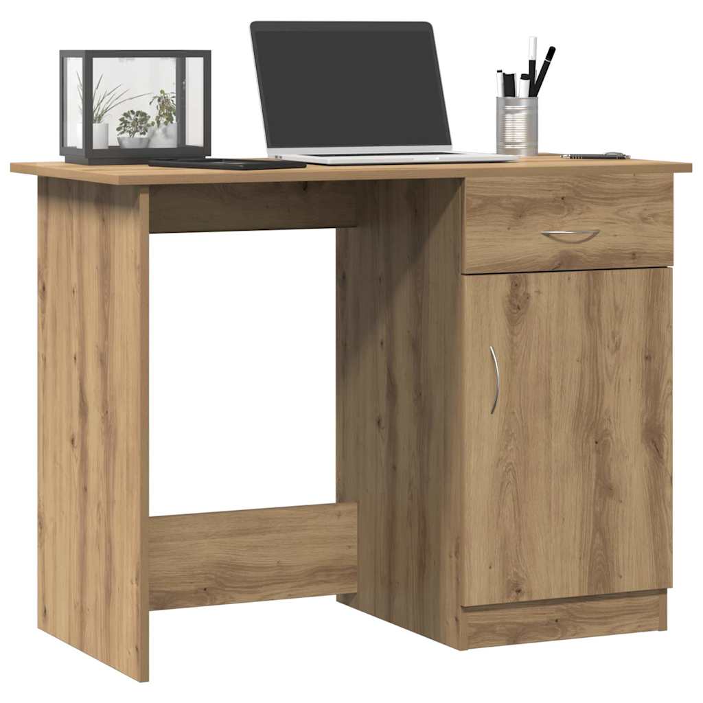 vidaXL Desk Artisan Oak 100x50x76 cm Engineered Wood