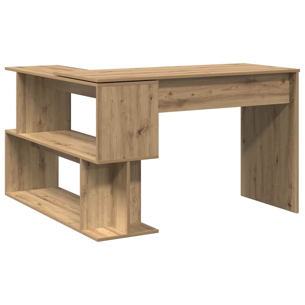 vidaXL Corner Desk Artisan Oak 200,5x50x76 cm Engineered Wood