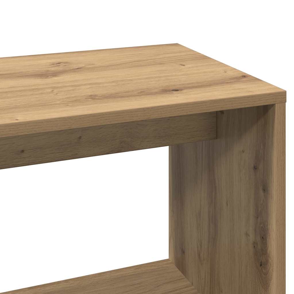 vidaXL Corner Desk Artisan Oak 200.5x50x76 cm Engineered Wood