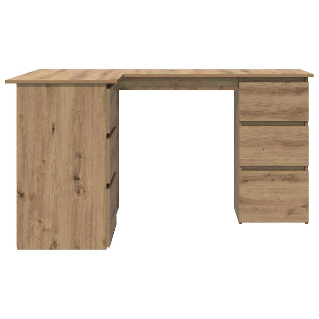 vidaXL Corner Desk Artisan Oak 145x100x76 cm Engineered Wood