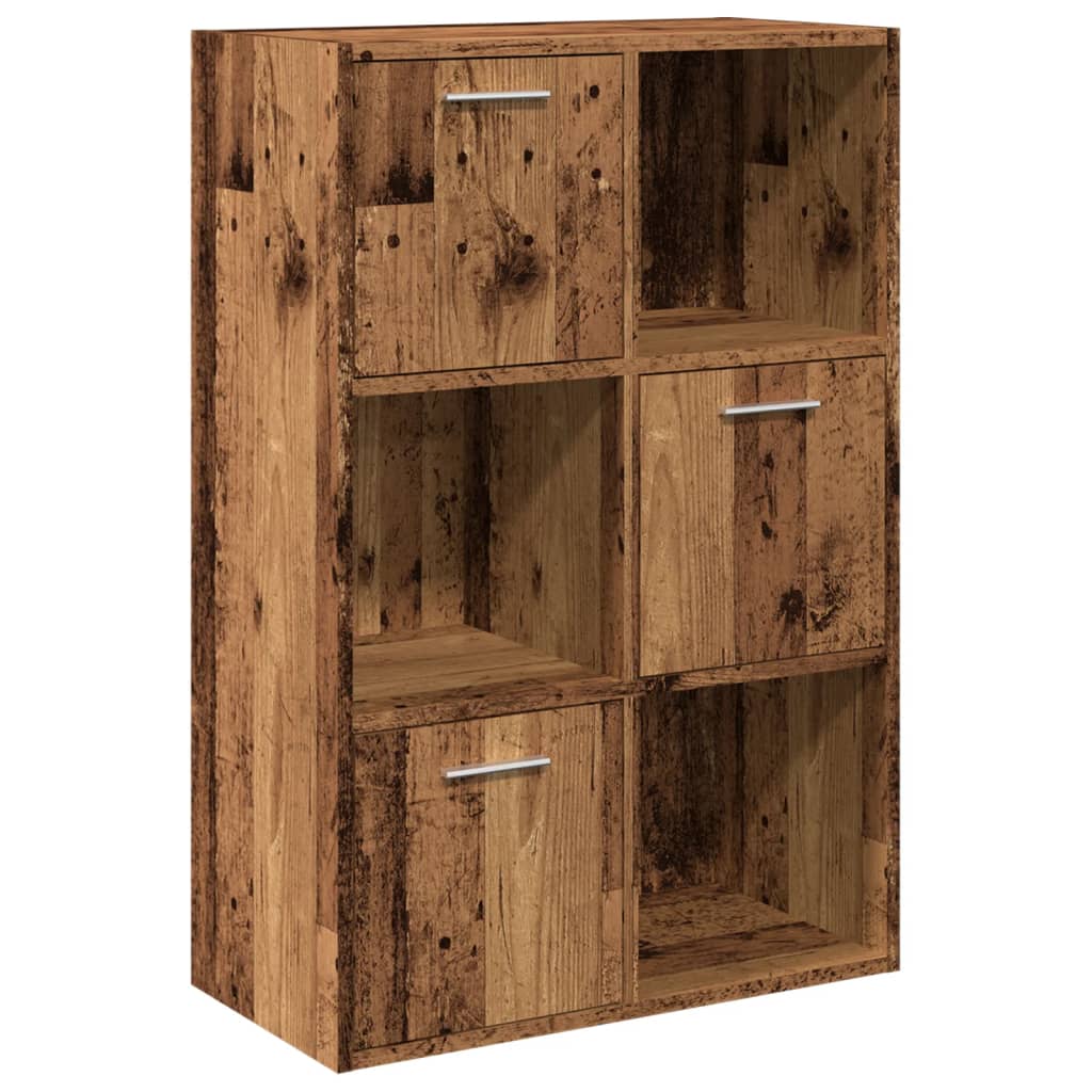 vidaXL Bookshelf Old Wood 60.5x30x90 cm Engineered Wood