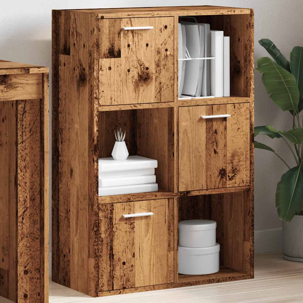 vidaXL Bookshelf Old Wood 60,5x30x90 cm Engineered Wood