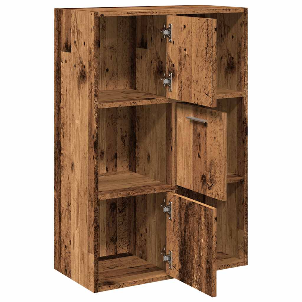 vidaXL Bookshelf Old Wood 60,5x30x90 cm Engineered Wood