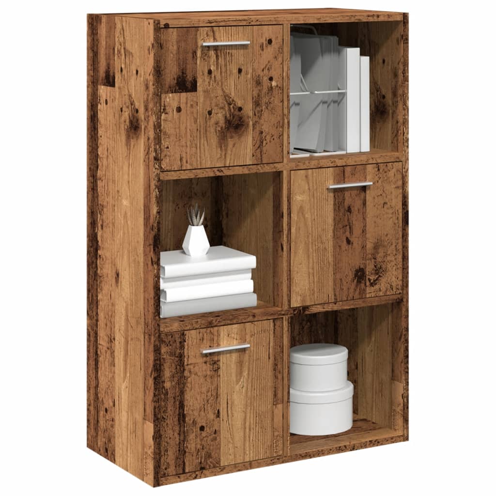 vidaXL Bookshelf Old Wood 60,5x30x90 cm Engineered Wood