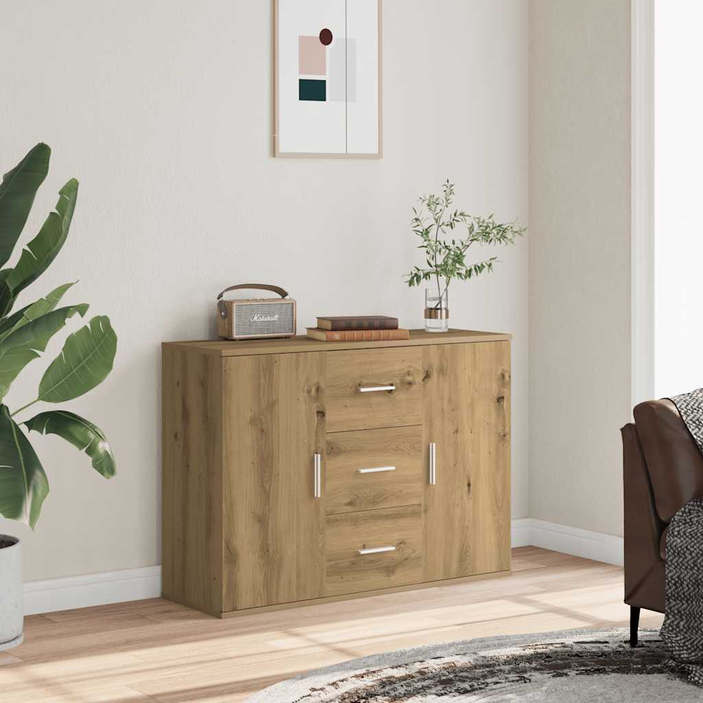 vidaXL Sideboard Artisan Oak 90x29.5x65 cm Engineered Wood