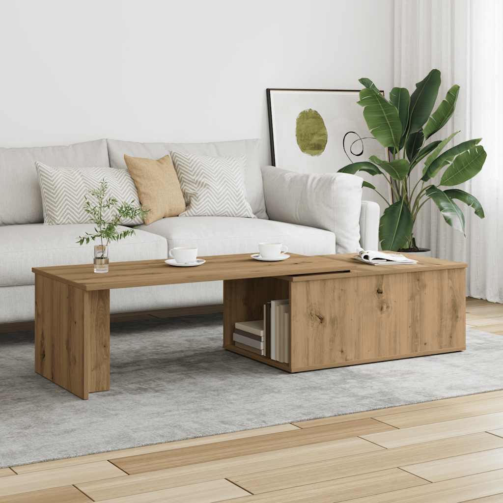 vidaXL Coffee Table | Artisan Oak | Engineered Wood | 150x50x35 cm