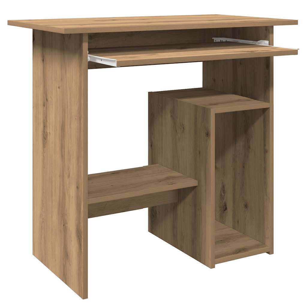 vidaXL Desk Artisan Oak 80x45x74 cm Engineered Wood
