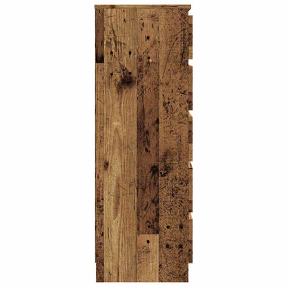 vidaXL Drawer Cabinet Old Wood 60x36x103 cm Engineered Wood