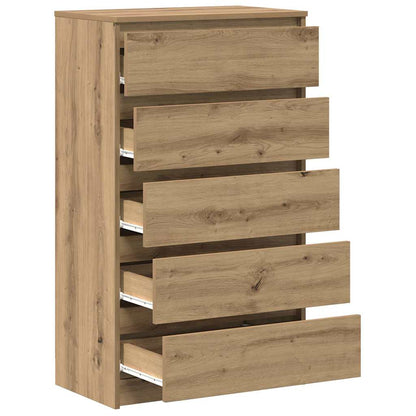vidaXL Drawer Cabinet Artisan Oak 60x36x103 cm Engineered Wood