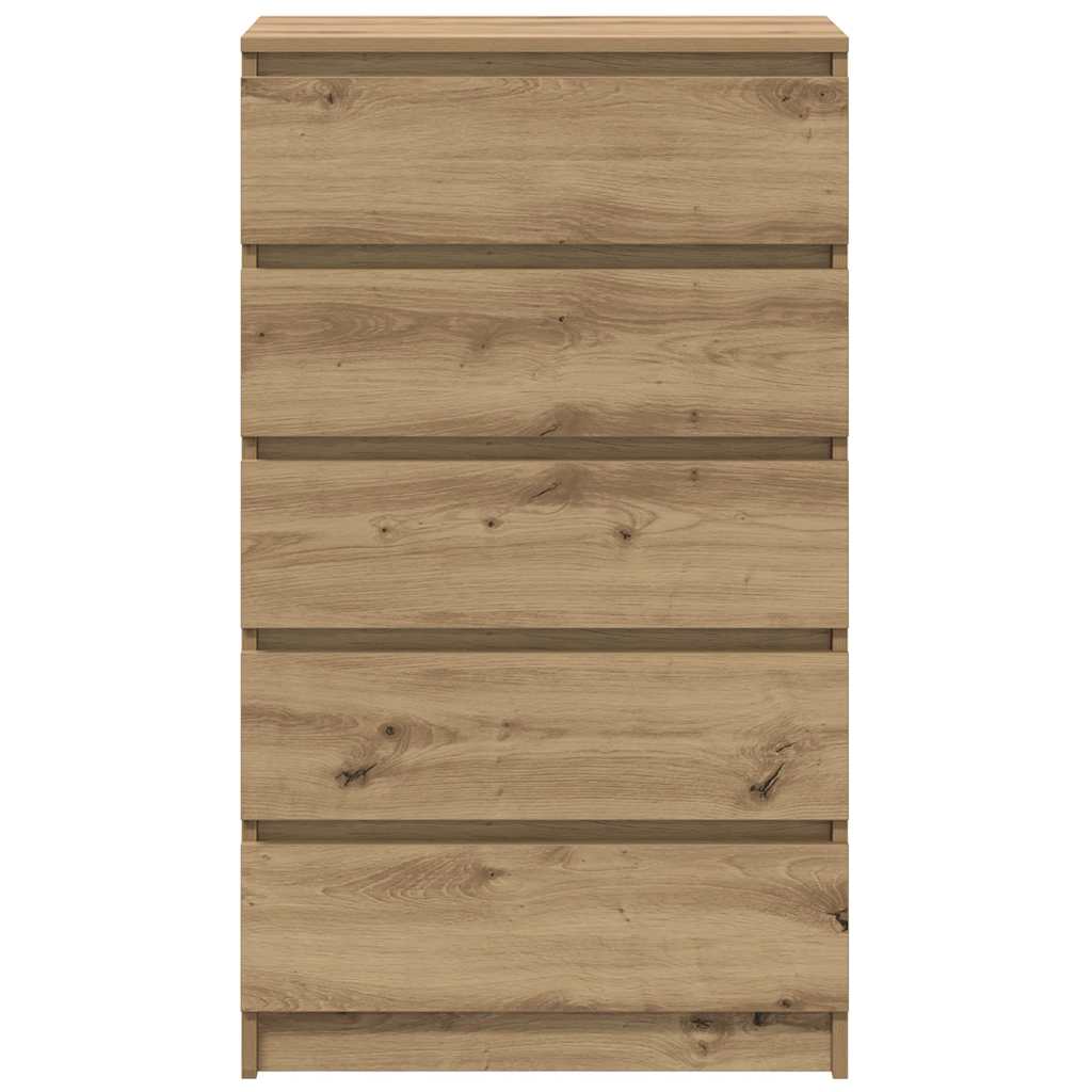 vidaXL Drawer Cabinet Artisan Oak 60x36x103 cm Engineered Wood