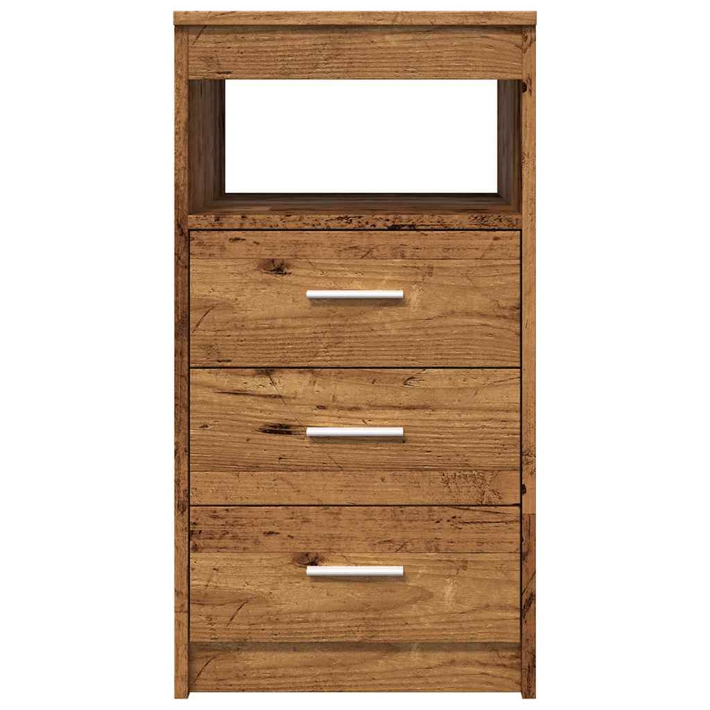 vidaXL Drawer Cabinet Old Wood 40x50x76 cm Engineered Wood