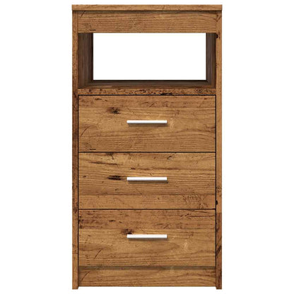 vidaXL Drawer Cabinet Old Wood 40x50x76 cm Engineered Wood