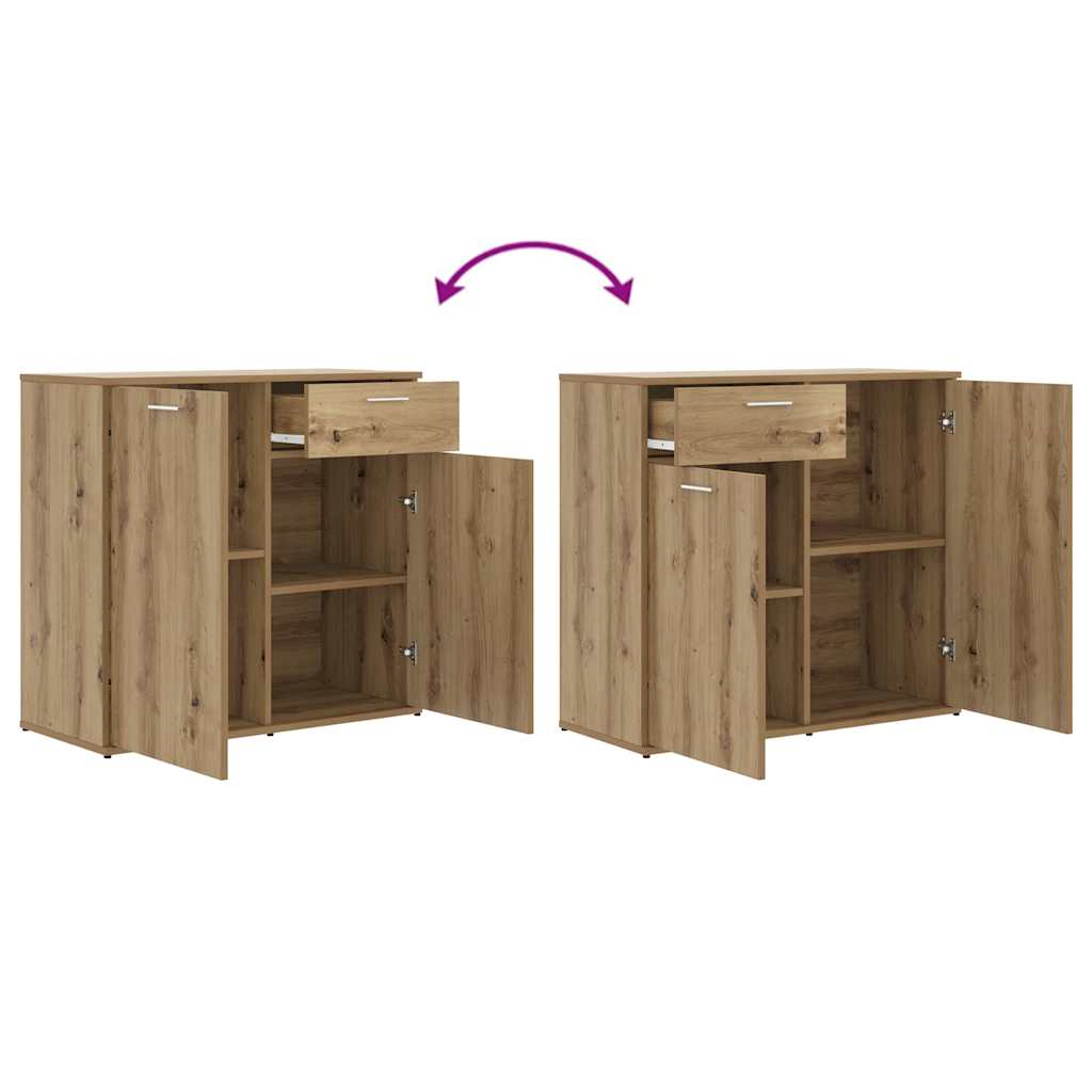 vidaXL Sideboard Artisan Oak 80x36x75 cm Engineered Wood