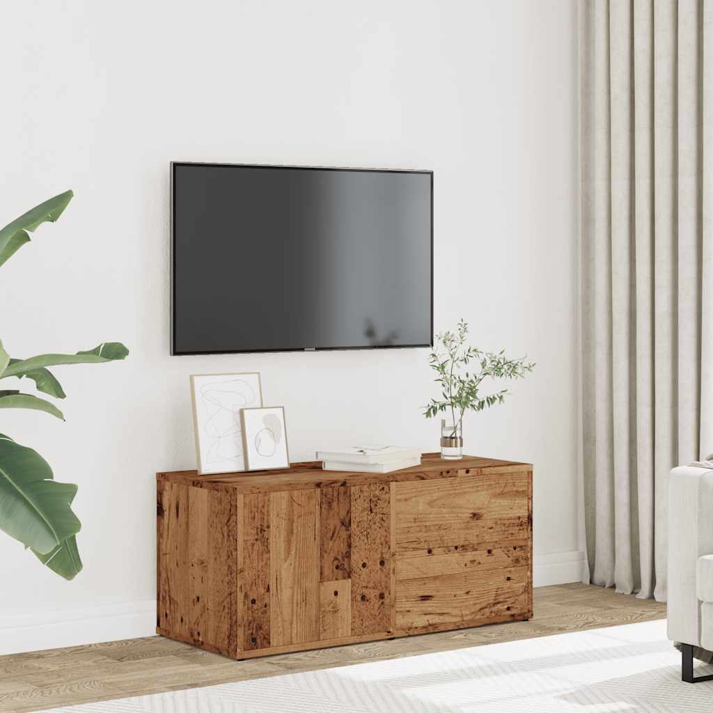 vidaXL TV Cabinet Old Wood 80x34x35,5 cm Engineered Wood