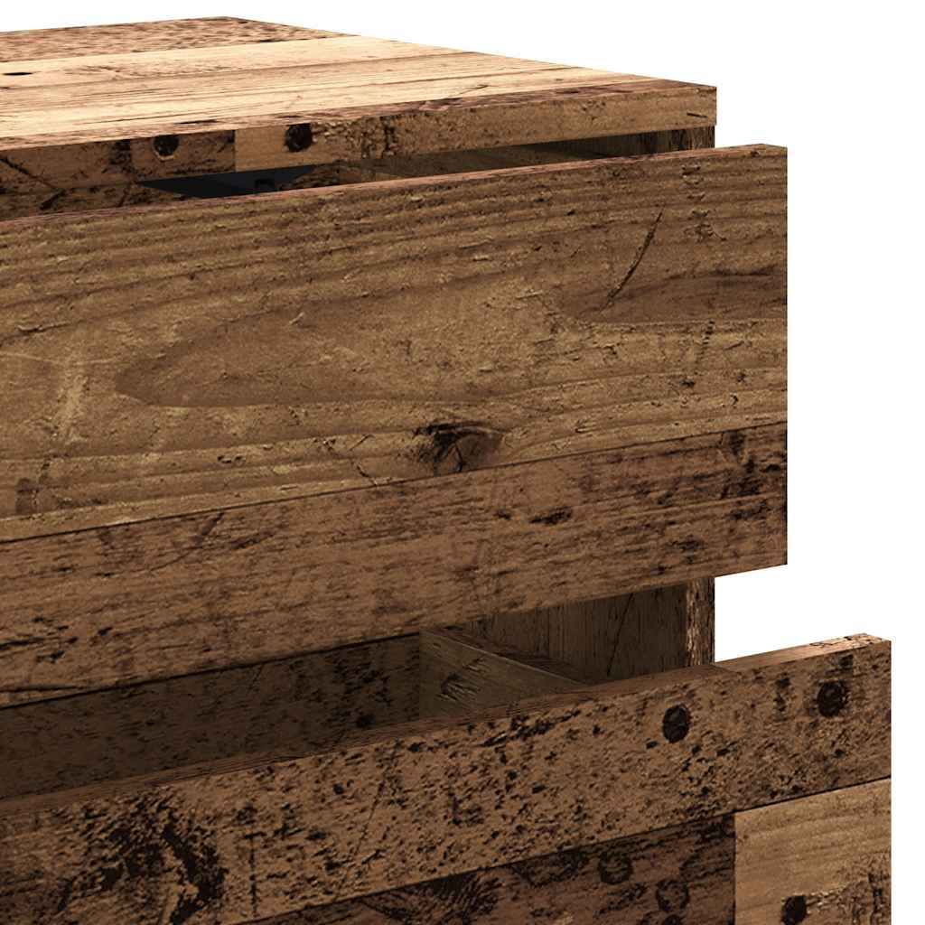 vidaXL TV Cabinet Old Wood 80x34x35.5 cm Engineered Wood