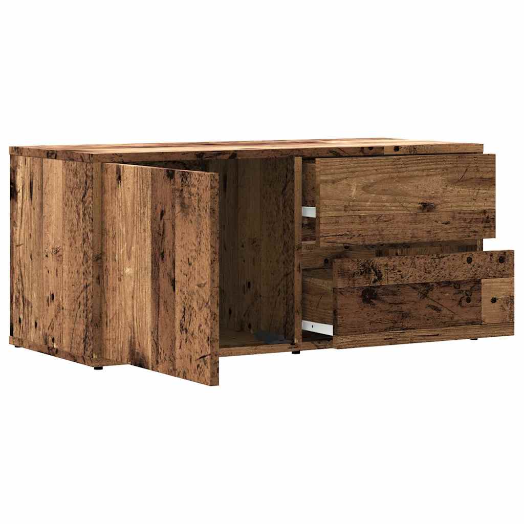vidaXL TV Cabinet Old Wood 80x34x35.5 cm Engineered Wood