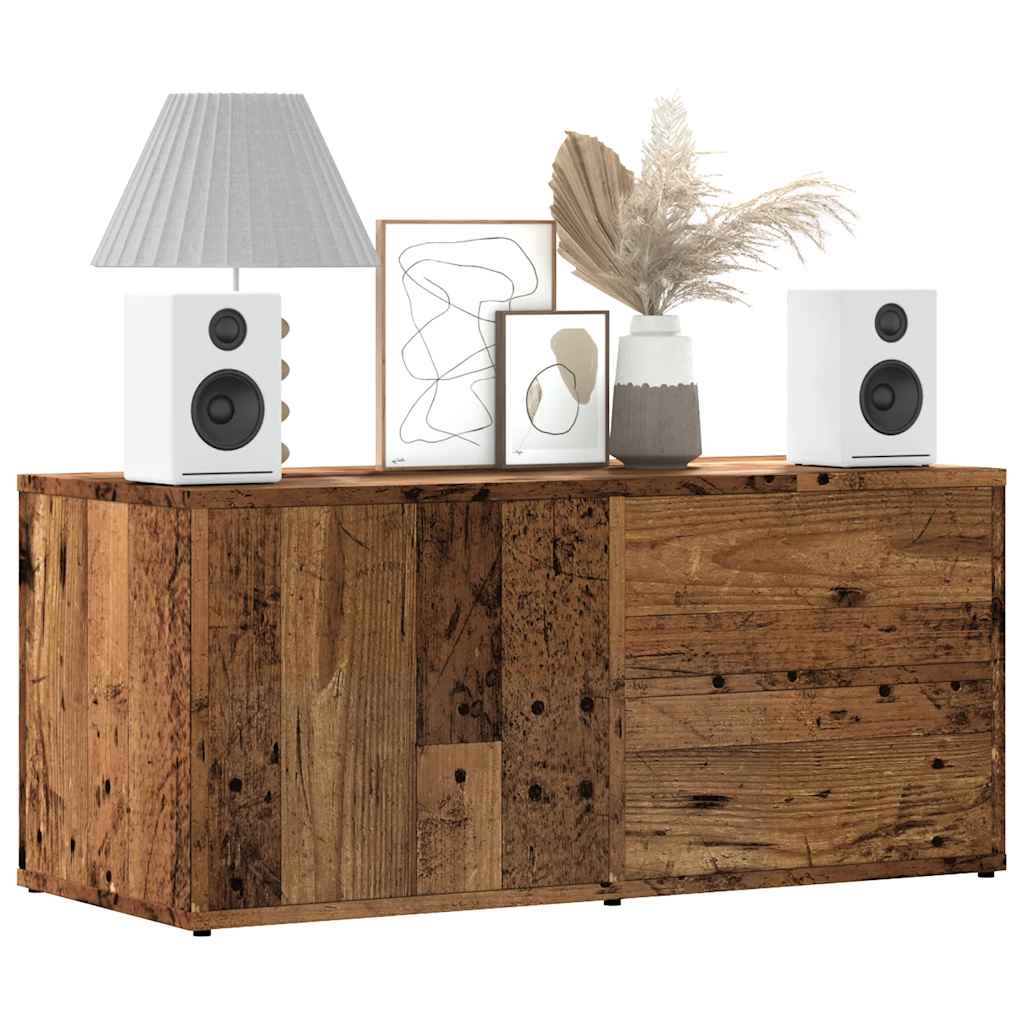 vidaXL TV Cabinet Old Wood 80x34x35.5 cm Engineered Wood