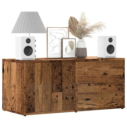 vidaXL TV Cabinet Old Wood 80x34x35.5 cm Engineered Wood