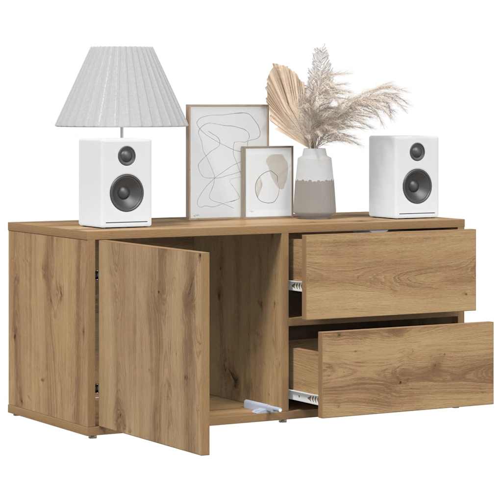 vidaXL TV Cabinet Artisan Oak 80x34x35.5 cm Engineered Wood