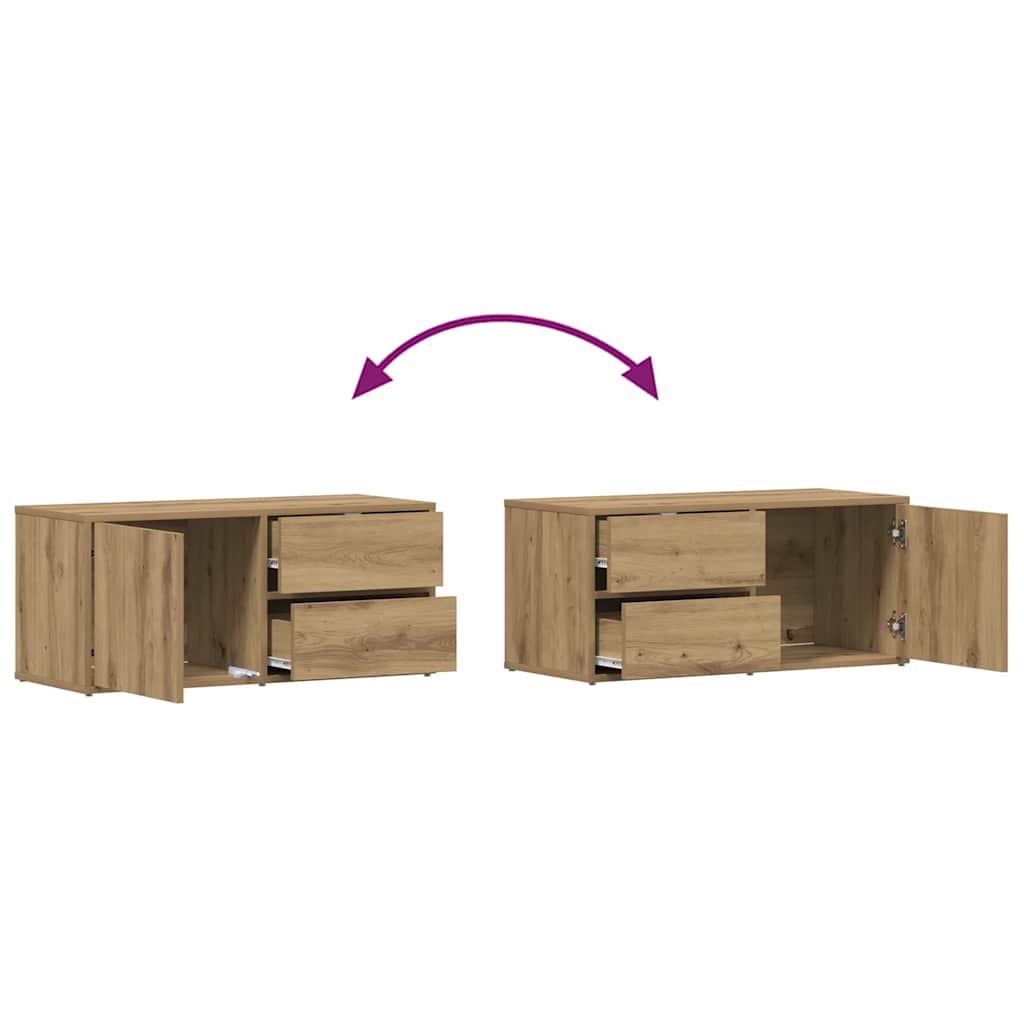 vidaXL TV Cabinet Artisan Oak 80x34x35.5 cm Engineered Wood