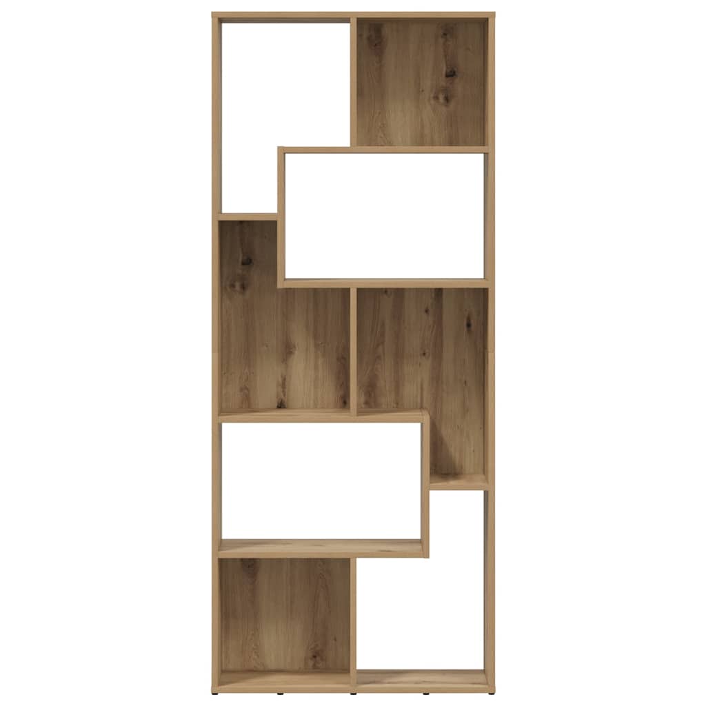 vidaXL Bookcase Artisan Oak 67x24x161 cm Engineered Wood