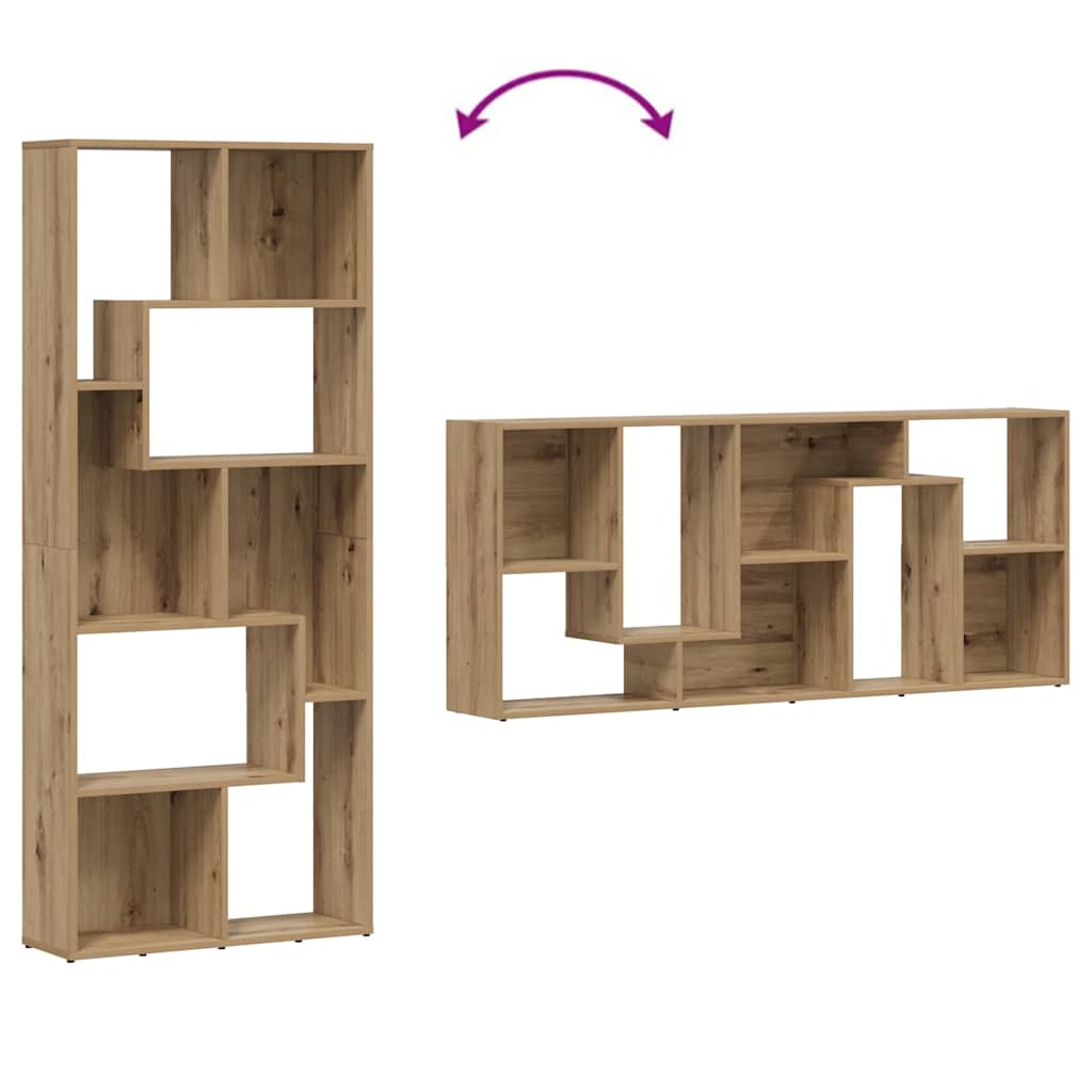 vidaXL Bookcase Artisan Oak 67x24x161 cm Engineered Wood