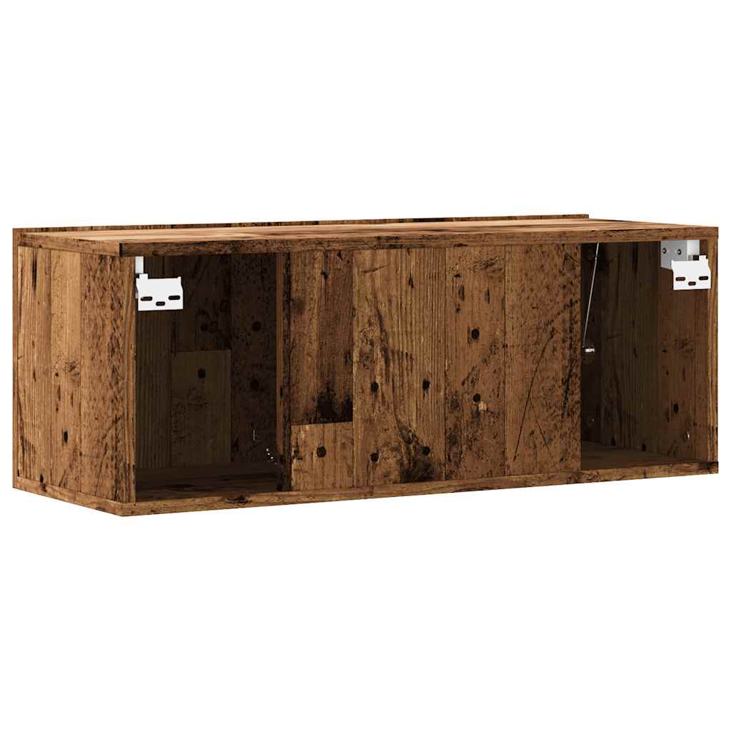vidaXL Wall Mounted TV Cabinet Old Wood 80x30x30 cm Engineered Wood