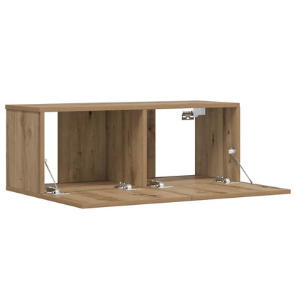 vidaXL Wall Mounted TV Cabinet Artisan Oak 80x30x30 cm Engineered Wood