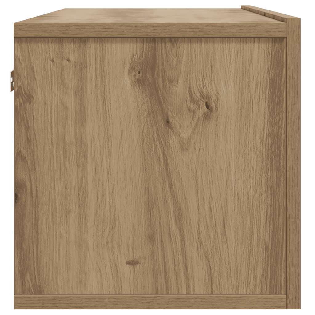 vidaXL Wall Mounted TV Cabinet Artisan Oak 80x30x30 cm Engineered Wood