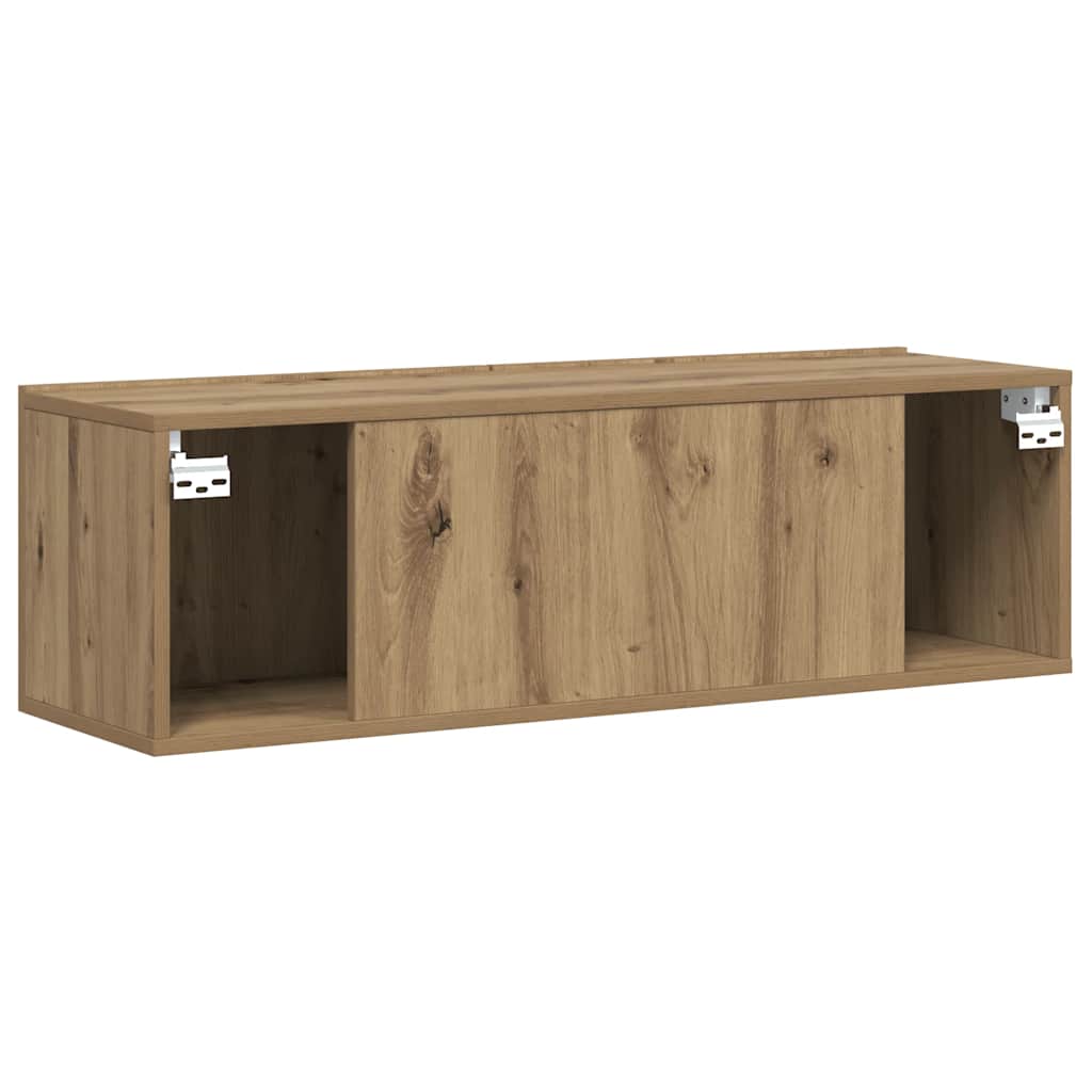 vidaXL Wall Mounted TV Cabinet Artisan Oak 80x30x30 cm Engineered Wood