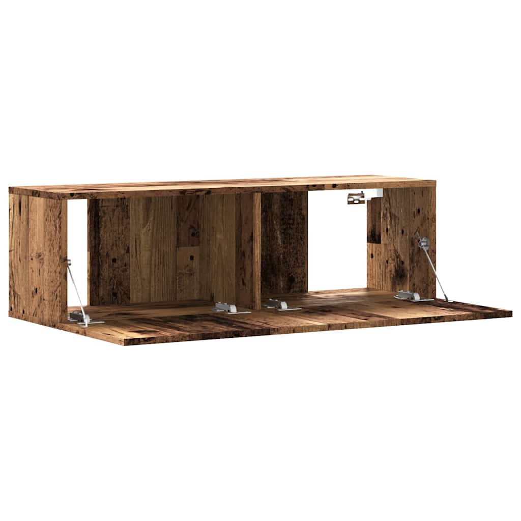 vidaXL Wall Mounted TV Cabinet Old Wood 100x30x30 cm Engineered Wood