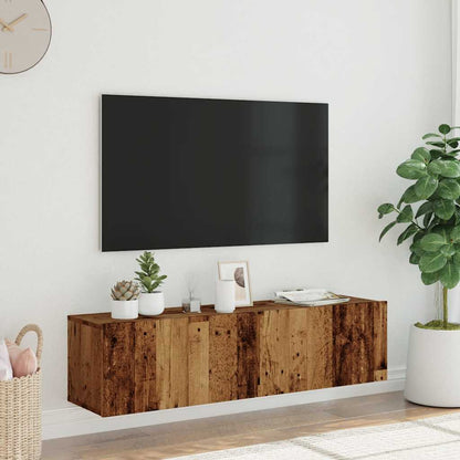 vidaXL Wall Mounted TV Cabinet Old Wood 120x30x30 cm Engineered Wood