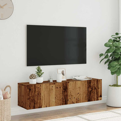 vidaXL Wall Mounted TV Cabinet Old Wood 120x30x30 cm Engineered Wood