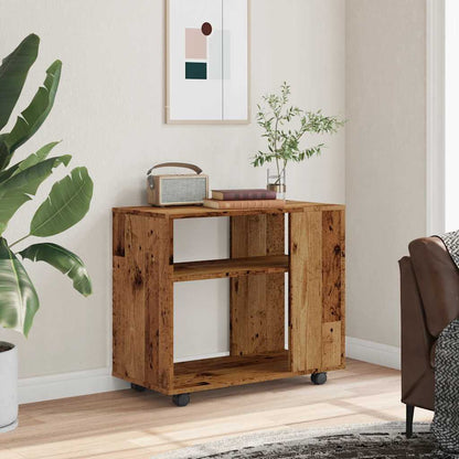 vidaXL Side Table Old Wood 70x35x60.5 cm Engineered Wood