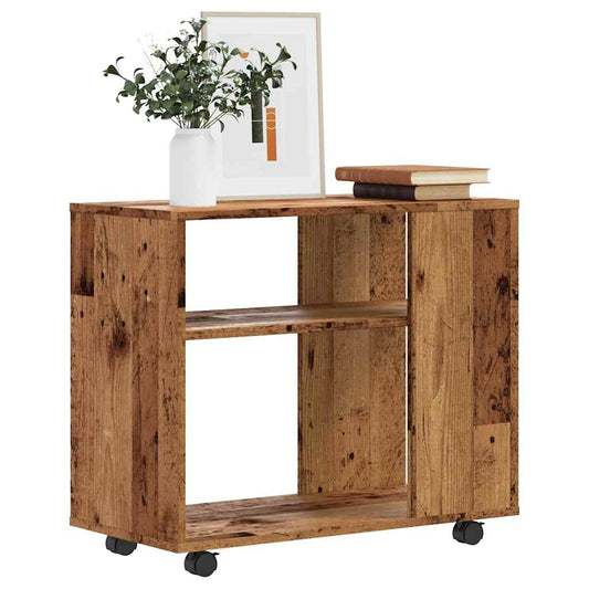 vidaXL Side Table Old Wood 70x35x60.5 cm Engineered Wood
