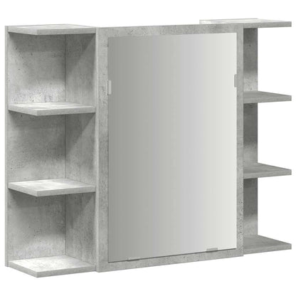 vidaXL Bathroom Mirror Cabinet Concrete Grey 80x20.5x64 cm