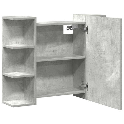 vidaXL Bathroom Mirror Cabinet Concrete Grey 80x20.5x64 cm