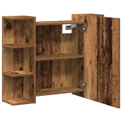 vidaXL Bathroom Mirror Cabinet Old Wood 80x20.5x64 cm Engineered Wood