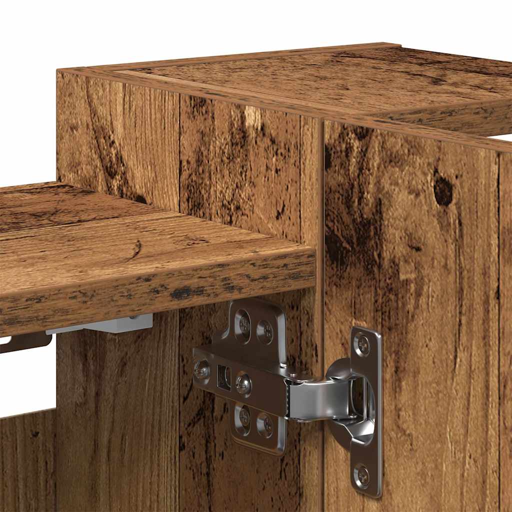 vidaXL Bathroom Mirror Cabinet Old Wood 80x20.5x64 cm Engineered Wood