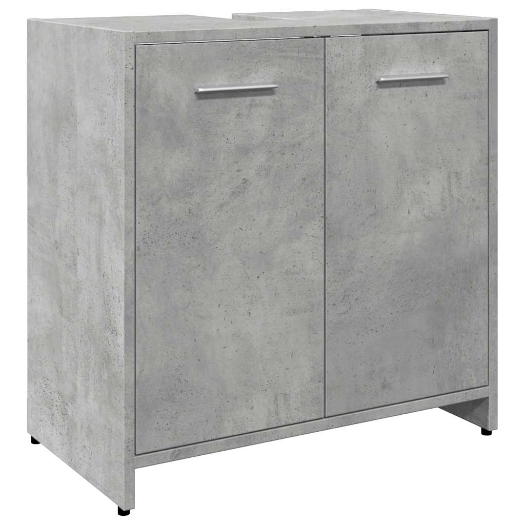 vidaXL Bathroom Sink Cabinet Concrete Grey 60x33x60 cm Engineered Wood