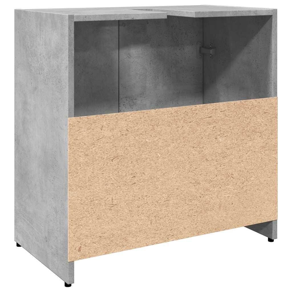 vidaXL Bathroom Sink Cabinet Concrete Grey 60x33x60 cm Engineered Wood