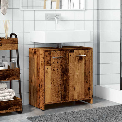 vidaXL Bathroom Sink Cabinet Old Wood 60x33x60 cm Engineered Wood