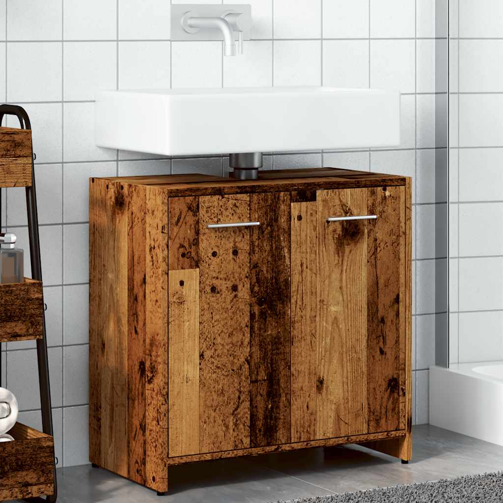 vidaXL Bathroom Sink Cabinet Old Wood 60x33x60 cm Engineered Wood
