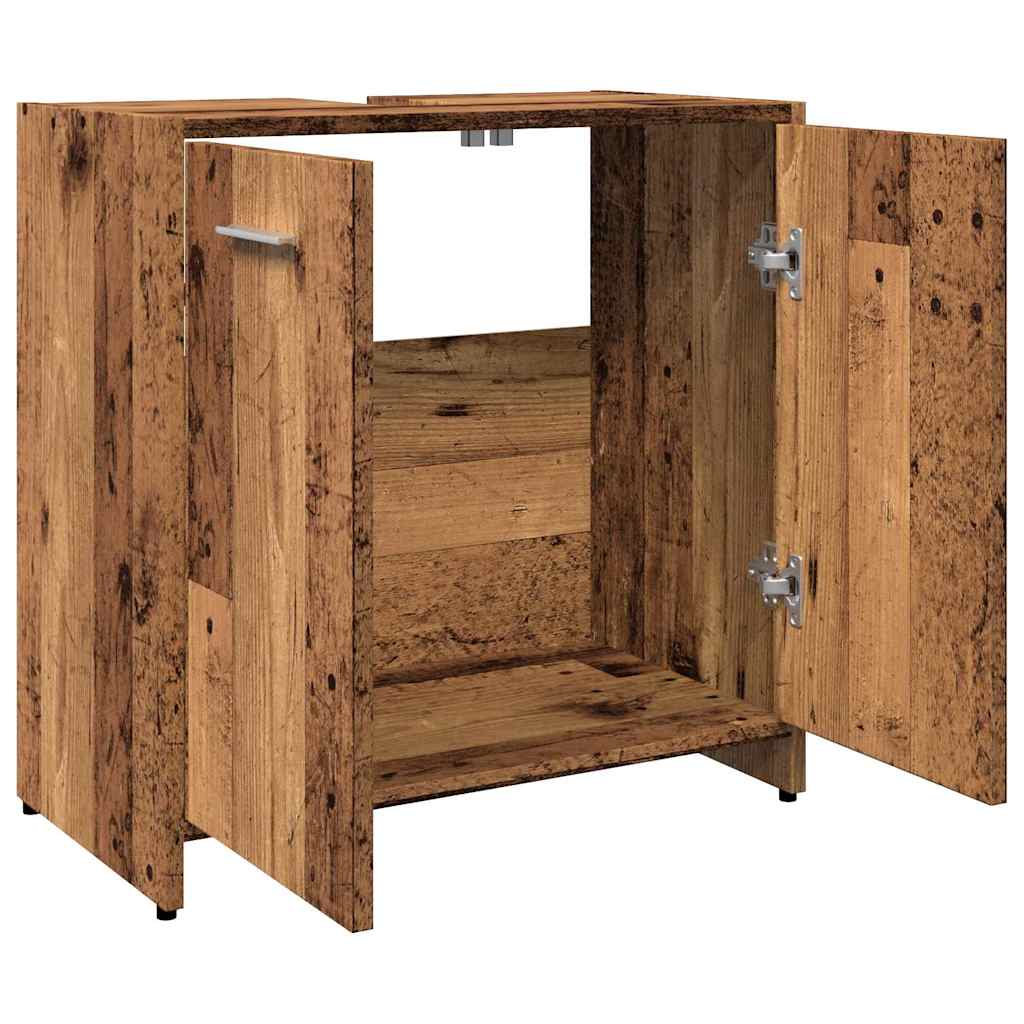vidaXL Bathroom Sink Cabinet Old Wood 60x33x60 cm Engineered Wood
