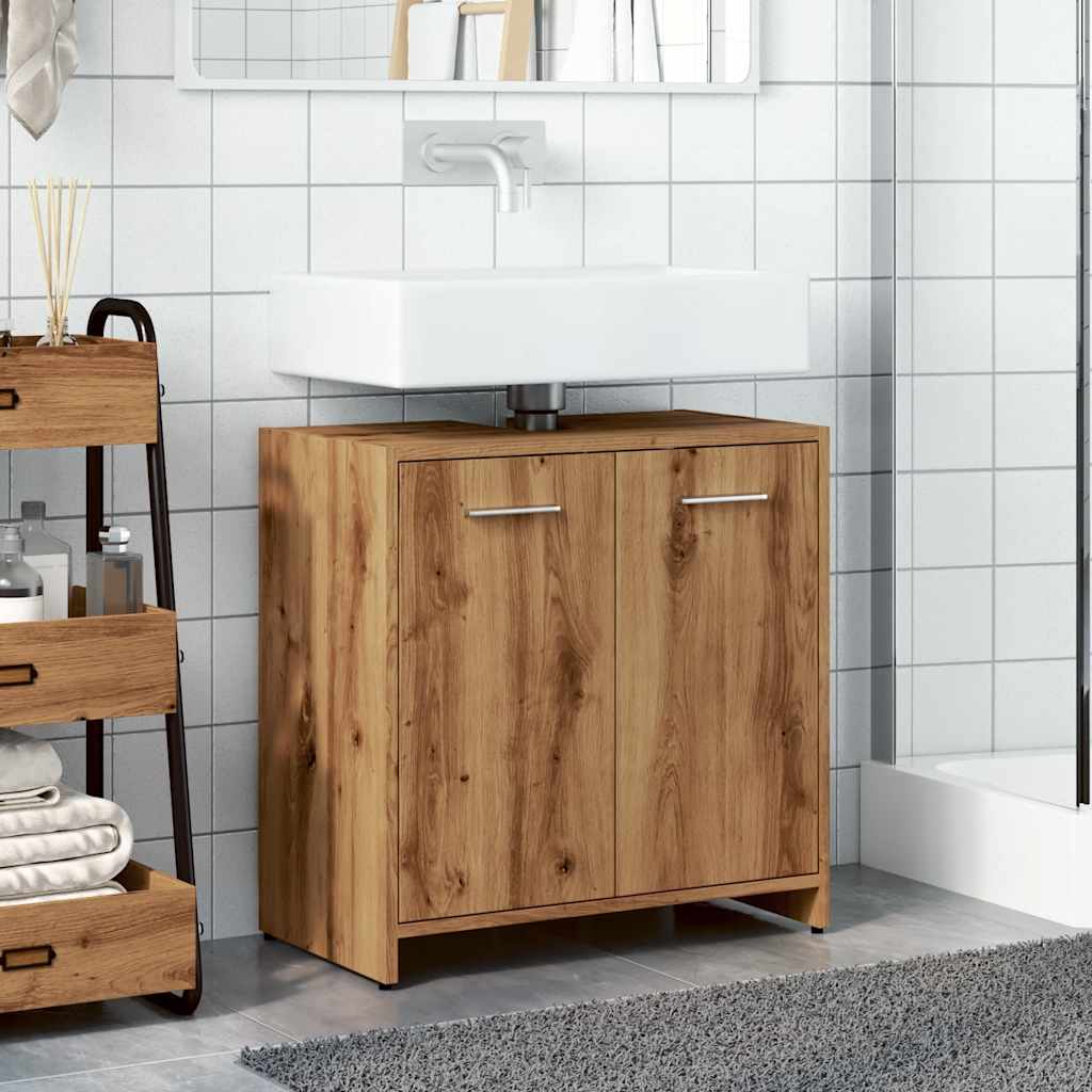 vidaXL Bathroom Sink Cabinet Artisan Oak 60x33x60 cm Engineered Wood