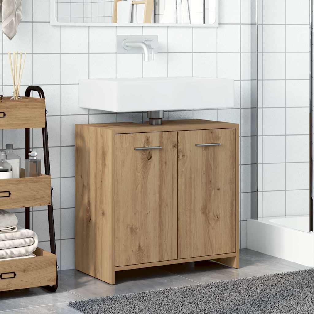 vidaXL Bathroom Sink Cabinet Artisan Oak 60x33x60 cm Engineered Wood