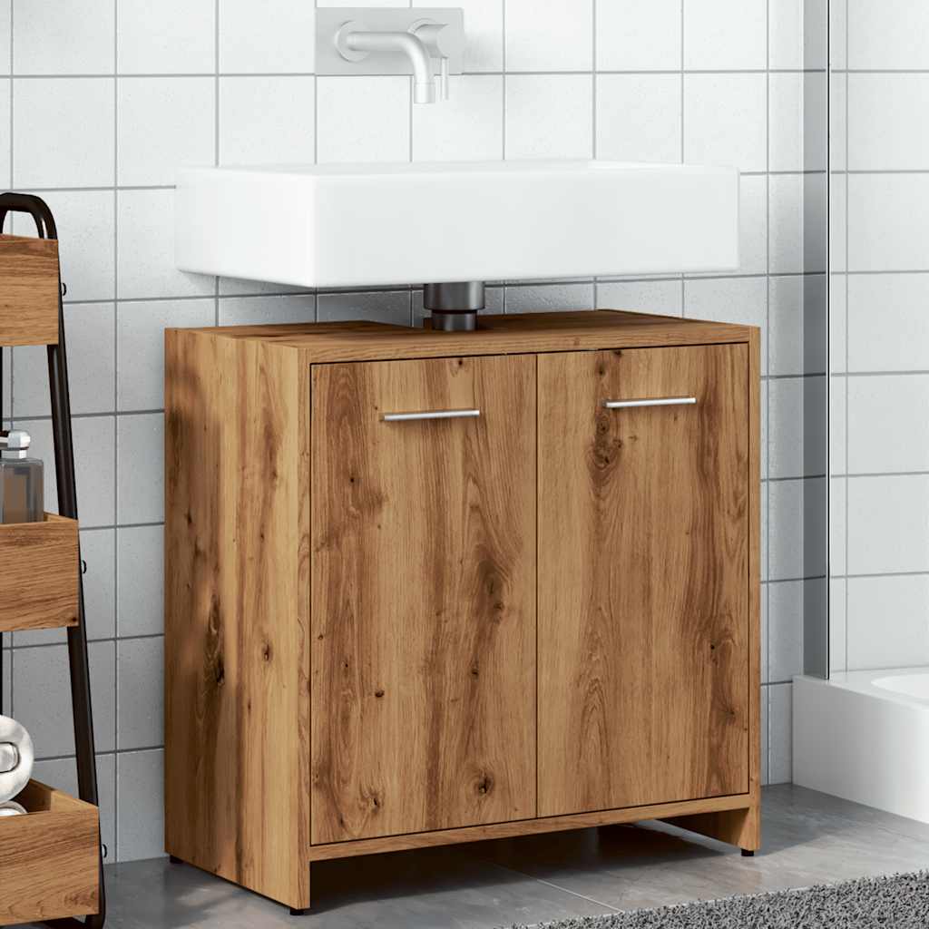 vidaXL Bathroom Sink Cabinet Artisan Oak 60x33x60 cm Engineered Wood