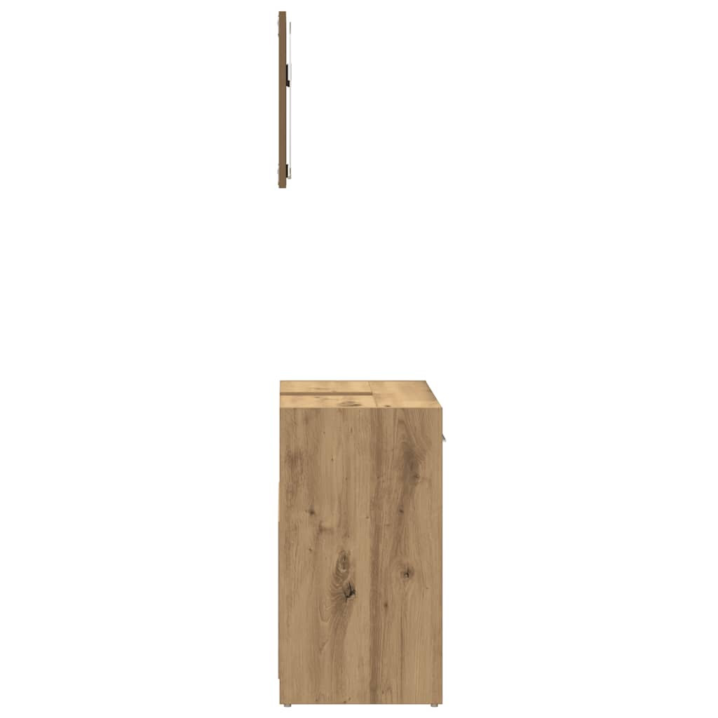 vidaXL Bathroom Cabinet with Mirror Artisan Oak Engineered Wood