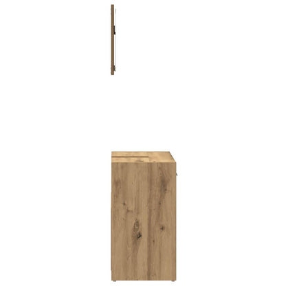 vidaXL Bathroom Cabinet with Mirror Artisan Oak Engineered Wood