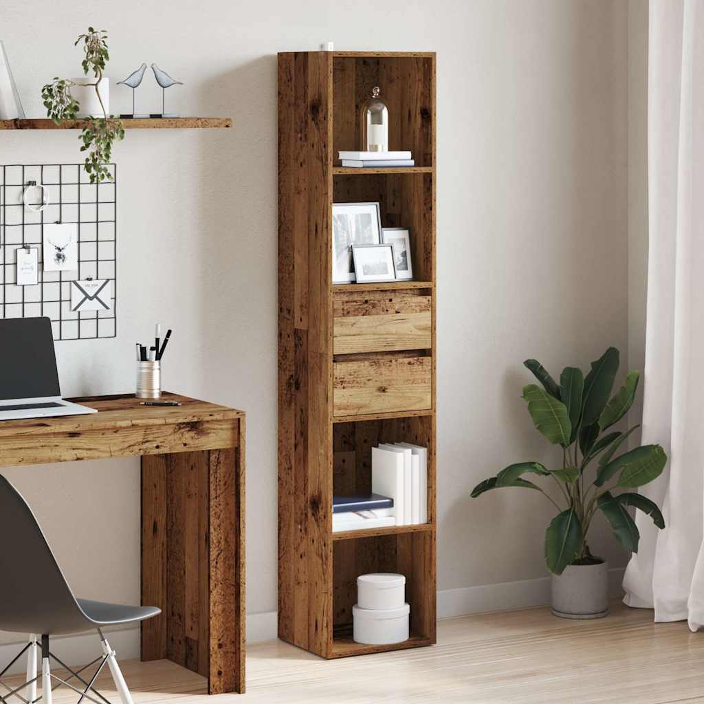 vidaXL Book Cabinet Old Wood 36x30x171 cm Engineered Wood